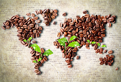 Fototapeta Map of the World Coffee 24857